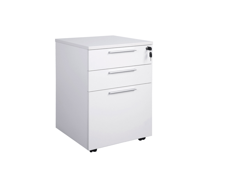 Mobile Caddy Pedestal with Lockable Drawers on Castors