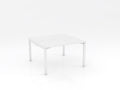 Axis Stretch Adjustable Bench Desk — White frame, white worktop
