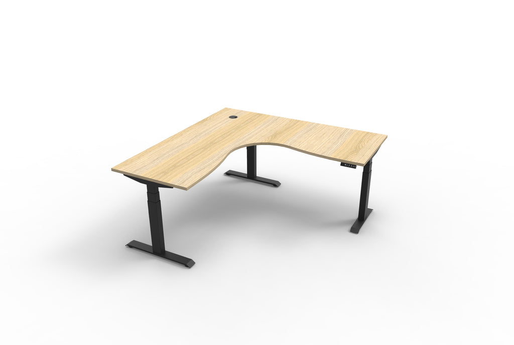 Boost+ Corner L-Shape Sit-Stand Workstation — Commercial Grade, AFRDI Certified