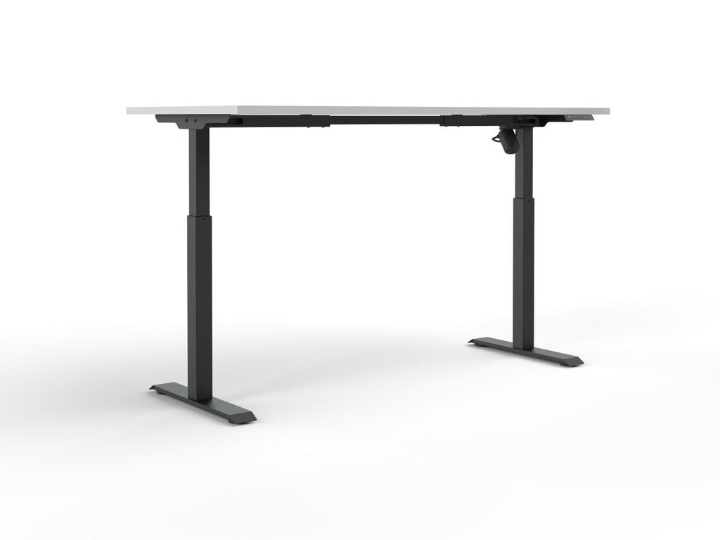 OLG Quickstand Electric Sit-Stand Desk — raised standing position