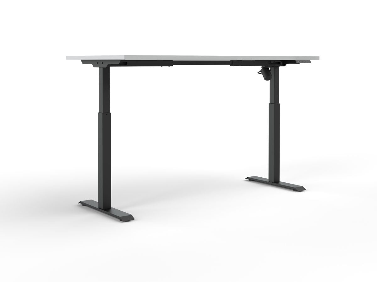 OLG Quickstand Electric Sit-Stand Desk — raised standing position